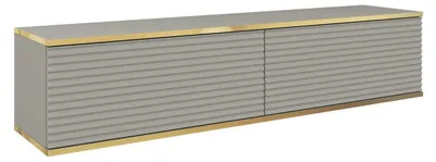 Zdjęcie produktu dla SZAFKA RTV 135 cm WISZĄCA Hollar szara FREZOWANA