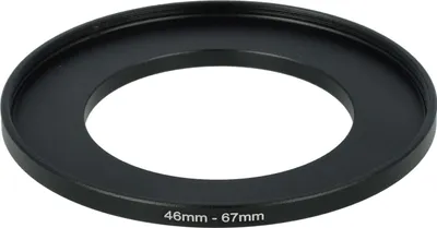 Produktbild von vhbw Step-Up-Ring Adapter 46mm - 67mm für Kamera Objektiv - Filteradapter, Metall Schwarz