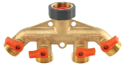Imagen del producto de BRADAS - Conector de 3/4" x 3/4", fabricado en latón, con válvulas de latón flexibles
