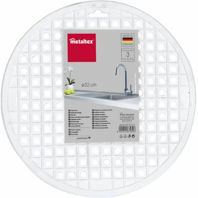 Produktbild von Metaltex Spühlbecken-Matte rund weiß 32cm