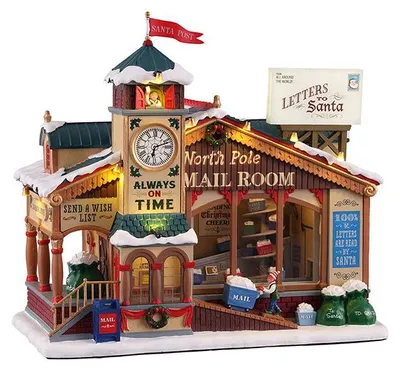 Productafbeelding van North pole mail room with 4.5v adaptor Kersthuisje LEMAX