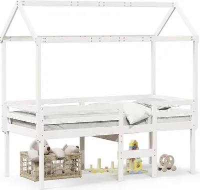 Image de Maison Exclusive - Lit haut sans matelas blanc 90x200 cm bois de pin massif