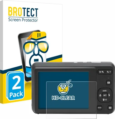 Produktbild von 2x Für Kodak Pixpro FZ55 Schutzfolie BROTECT Displayschutz Display Schutz Folie Klar Transparent