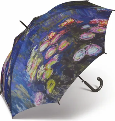 Produktbild von happy rain Regenschirm Motiv Claude Monet "Seerosen" Stockschirm Automatik