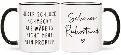 Image de Tasse "Retraite", inscription "Ce n'est plus votre problème", couleur blanche, 11 oz, boîte cadeau en céramique
