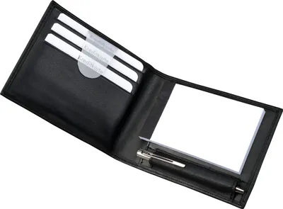 Produktbild von Alassio Notizblock Etui "GUBBIO" aus Nappa Leder schwarz inkl. Notizblock DIN A8