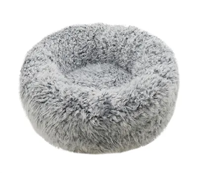 Imagen del producto de Cama para perros Rosewood, modelo Silver Fluff, color gris