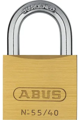 Produktbild von ABUS 02856, Herkömmliches Vorhängeschloss, Tastensperre, Gleichschließung, Zaun, Garage, Schuppen, Aufbewahrungsspind, Werkzeugkasten, Anhänger, Werkstatt, Gold, Silber, Messing