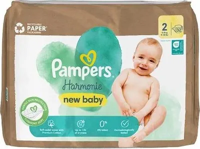 Produktbild von Pieluchy Pampers Harmonie Rozmiar 2 32 szt. (4-8 kg)