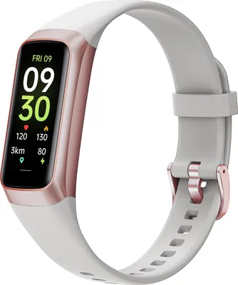 Produktbild von Sport-Smartband mit Schlaf-Erinnerungsfunktion, Gesundheitsüberwachung, Blutdruck- und Herzfrequenzmessung, Schrittzähler (rosa, schwarz, weiß)