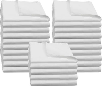 Produktbild von 25er Set Mundservietten 100% Baumwolle, 50x50 cm, Weiß
