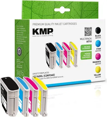 Immagine prodotto di KMP 1715,4005 KMP H71V Vorteilspack BK/C/M/Y komp. m. HP No. 940 XL