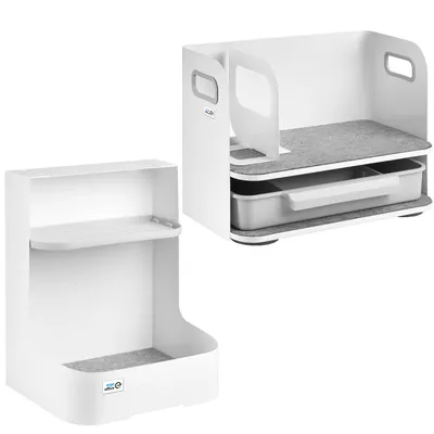 Produktbild von Schreibtisch-Organizer mit Schublade Ergo Office, weiß, max. 10kg, ER-440 + Untertisch-Organizer ER-442
