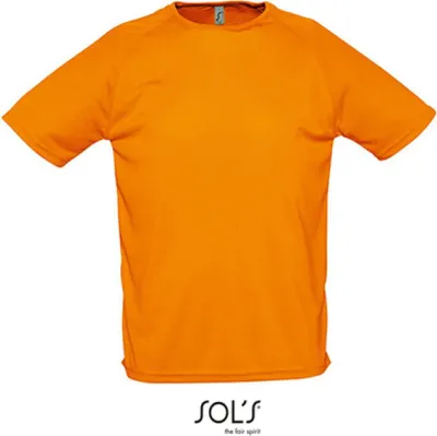 Produktbild von SOLs 11939 | Herren Raglan Sports T-Shirt - Farbe: Neon Orange - Größe: S