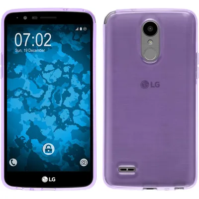 Produktbild von PhoneNatic Case kompatibel mit LG Stylus 3 - lila Silikon Hülle transparent + 2 Schutzfolien