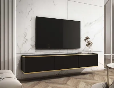 Image de AX LIVING Sideboard TV Orkis 175 cm Moderne et fonctionnel Noir