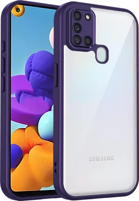 Produktbild von Hülle für Samsung Galaxy M30s Transparente Rückseite TPU Bumper Stoßfest Handyhülle Lila
