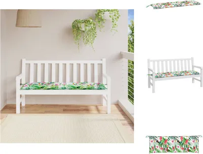 Produktbild von vidaXL Gartenbank-Auflage Mehrfarbig 150x50x7 cm Oxford-Gewebe - Sitzpolster
