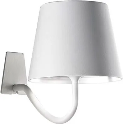 Immagine prodotto di Lampada a led da Parete Poldina Bianca ricaricabile e dimmerabile con batteria fino a 12 ore