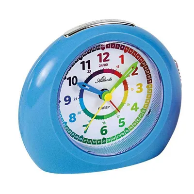 Produktbild von Atlanta Analoger Kinderwecker blau Kunststoff Weckfunktion Piepton