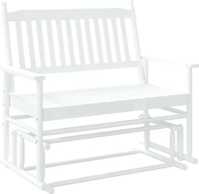 Produktbild von vidaXL Schaukelbank Weiß 118x70x104,5 cm Massivholz Pappel