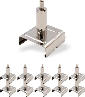 Produktbild von 10x Drahtseilhalter / Gripper 15, mit Clip für EUTRAC 3-Phasen-Stromschienen | vernickelt