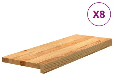 Zdjęcie produktu dla vidaXL Stopnie schodowe 8 szt. Jasnobrązowy 70x25x2 cm lite drewno dębowe