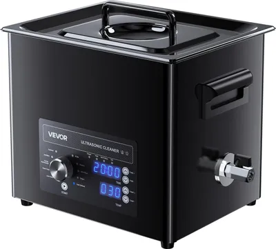 Imagen del producto de Limpiador ultrasónico de 10 litros, máquina profesional de limpieza ultrasónica con control de perilla, máquina de limpieza de acero inoxidable con cesta y bola de limpieza, ideal para relojes, afeitadoras, joyas, monedas y más