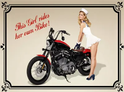 Produktbild von vianmo Holzschild 30x40 cm Motorrad this girl rides her own Biker