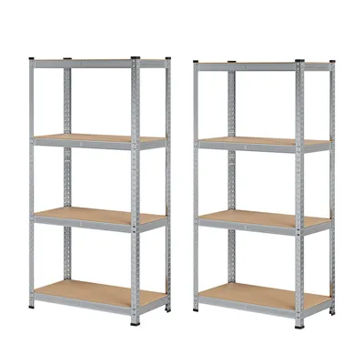 Produktbild von Lagerregal 2er Set 4 Böden Metall 160 x 80 x 40cm