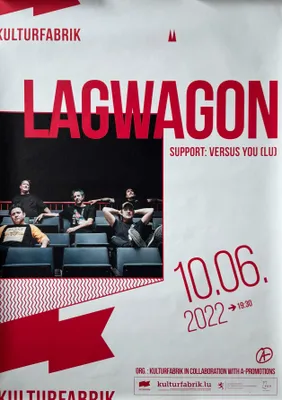 Immagine prodotto di LAGWAGON - Concerto in Lussemburgo 2022 - LOCANDINA / POSTER - 60x84 cm