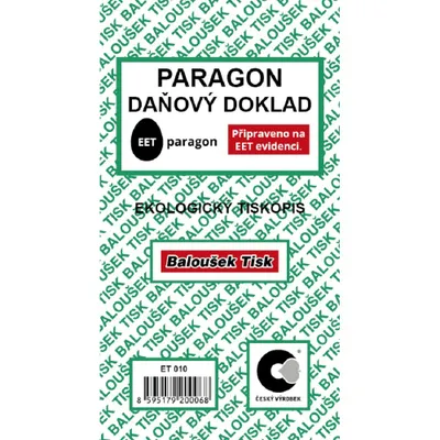 Immagine prodotto di Modulo Paragon per documenti fiscali Baloušek, 80x150 mm, 50 fogli