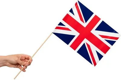 Produktbild von 10 Papier Fahnen England Großbritannien 20 x 30 cm Handfahnen Union Jack