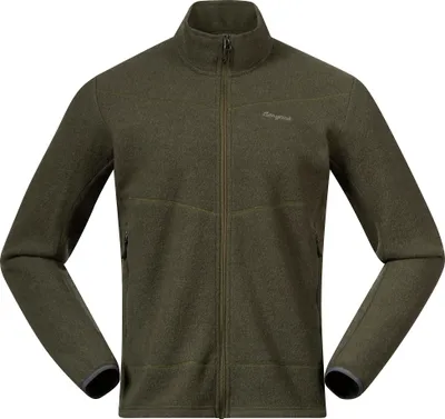 Produktbild von Bergans Herren Rabot Merino Fleecejacke Dark Olive Green M
