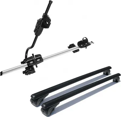 Produktbild von Dachträger + Fahrradträger Satz für VW Caddy 2003-2015 Aluminium Schwarz 3tlg