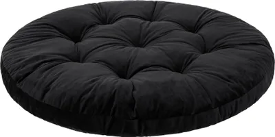 Produktbild von Bjird Hängesessel Kissen, Auflage für Papasansessel - 65x65 cm, Schwarz - Polster, Sitzkissen, Hängeschaukel, Hängekorb