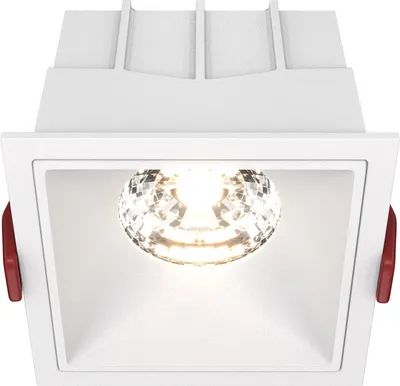 Image de Maytoni Luminaire encastré technique LED 15 W 3000 K, carré, aluminium blanc, IP20