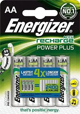 Produktbild von Energizer 7638900249101, Wiederaufladbarer Akku, AA, Nickel-Metallhydrid (NiMH), 1,2 V, 4 Stück(e), 2000 mAh