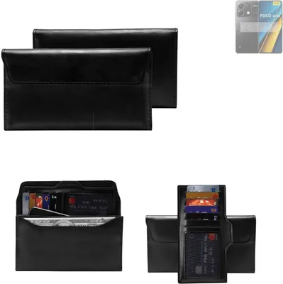 Produktbild von K-S-Trade Handy Hülle kompatibel mit Xiaomi POCO X6 5G Schutz Hülle Tasche Schutz Case Handytasche Kunstleder schwarz, 1x