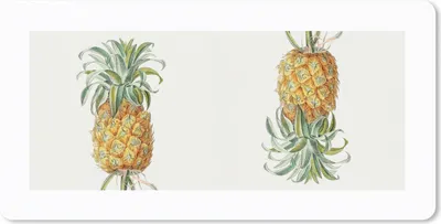 Produktbild von MuchoWow® Schreibtischunterlage Ananas - Lebensmittel - Obst 80x40 cm - XXL Mauspad - Gaming Mauspad