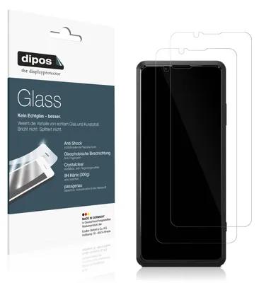 Produktbild von 2x Schutzfolie für SONY Xperia Pro - Anti-Shock 9H Folie dipos Glass Kunststoffglas