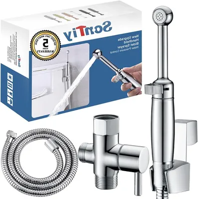 Productafbeelding van Handheld Bidet Sproeier voor Toilet met Terugstroompreventie - Chroom Afwerking