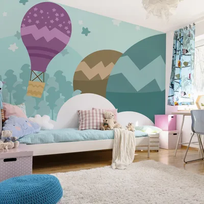 Produktbild von Muralo XXL Selbstklebende FOTOTAPETE Luftballons Wintersterne Wald Dekor (B) 180 cm x (H) 120 cm Tapete Wandtapete WOHNZIMMER SCHLAFZIMMER 4831