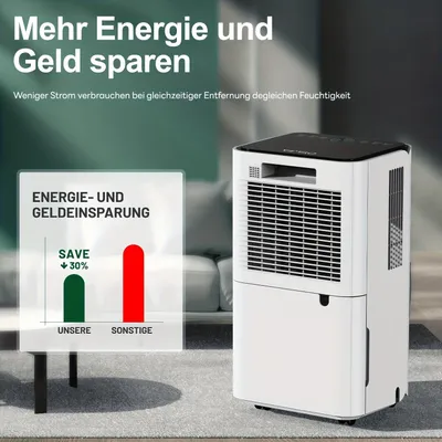 Image de Déshumidificateur - Absorbeur d'humidité - Élimine l'humidité - Capacité : 14 litres par jour