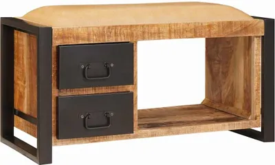 Produktbild von vidaXL Sitzbank mit Stauraum Braun 80 x 35 x 40 cm Massivholz Mango