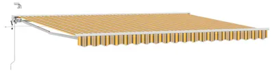 Immagine prodotto di Tenda da sole elettrica estensibile vidaXL, gialla, grigia e bianca, 4,5 x 3,5 m