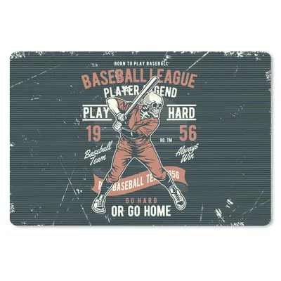 Produktbild von MuchoWow® Mauspad Mousepad Jahrgang - Skelett - Baseball 27x18 cm - Mousepads - Maus Mat - Pad - Mausunterlage - Büroartikel - Desk Matten