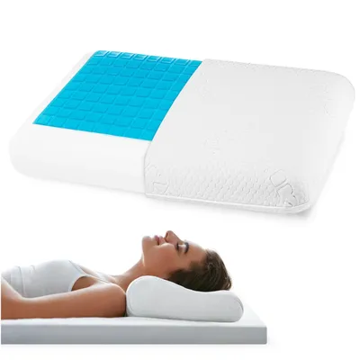 Produktbild von 4FIZJO MED+ Orthopädische Kopfkissen 58x40 cm, Memory Foam mit Kühlgel