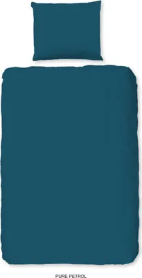 Produktbild von Pure Bettbezug "uni dessin" - Petrol - (140x200/220 cm) - Mikrofaser