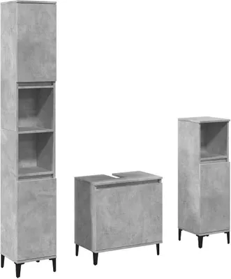 Zdjęcie produktu dla VidaXL 3324948, Szary, Metal, Drewno, 580 mm, 330 mm, 600 mm, 3 szt.